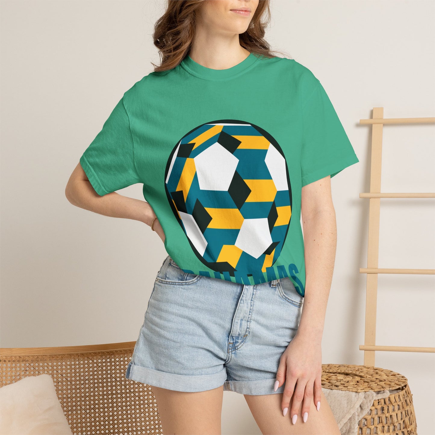 Bahamas Fan Specialty Soccer Ball Design T Shirt