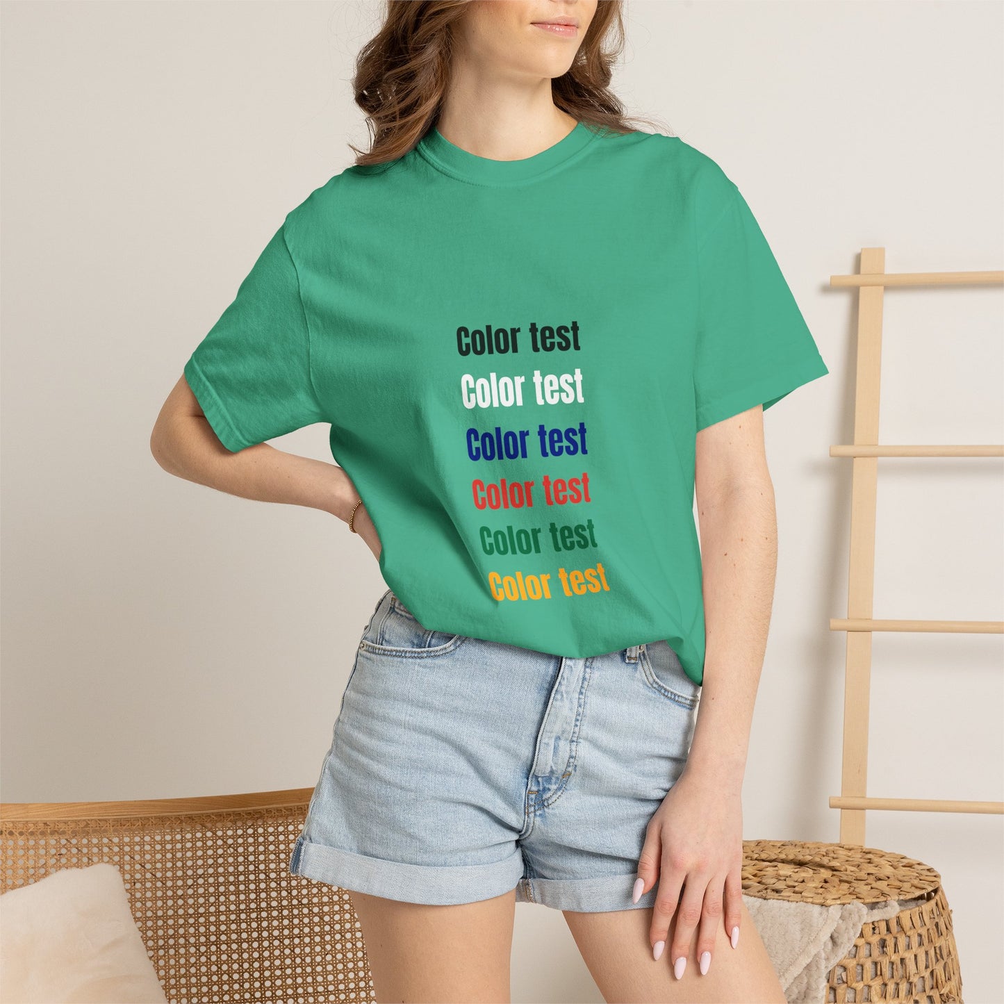 Color Test T-Shirt — Minimalist Text Graphic Tee