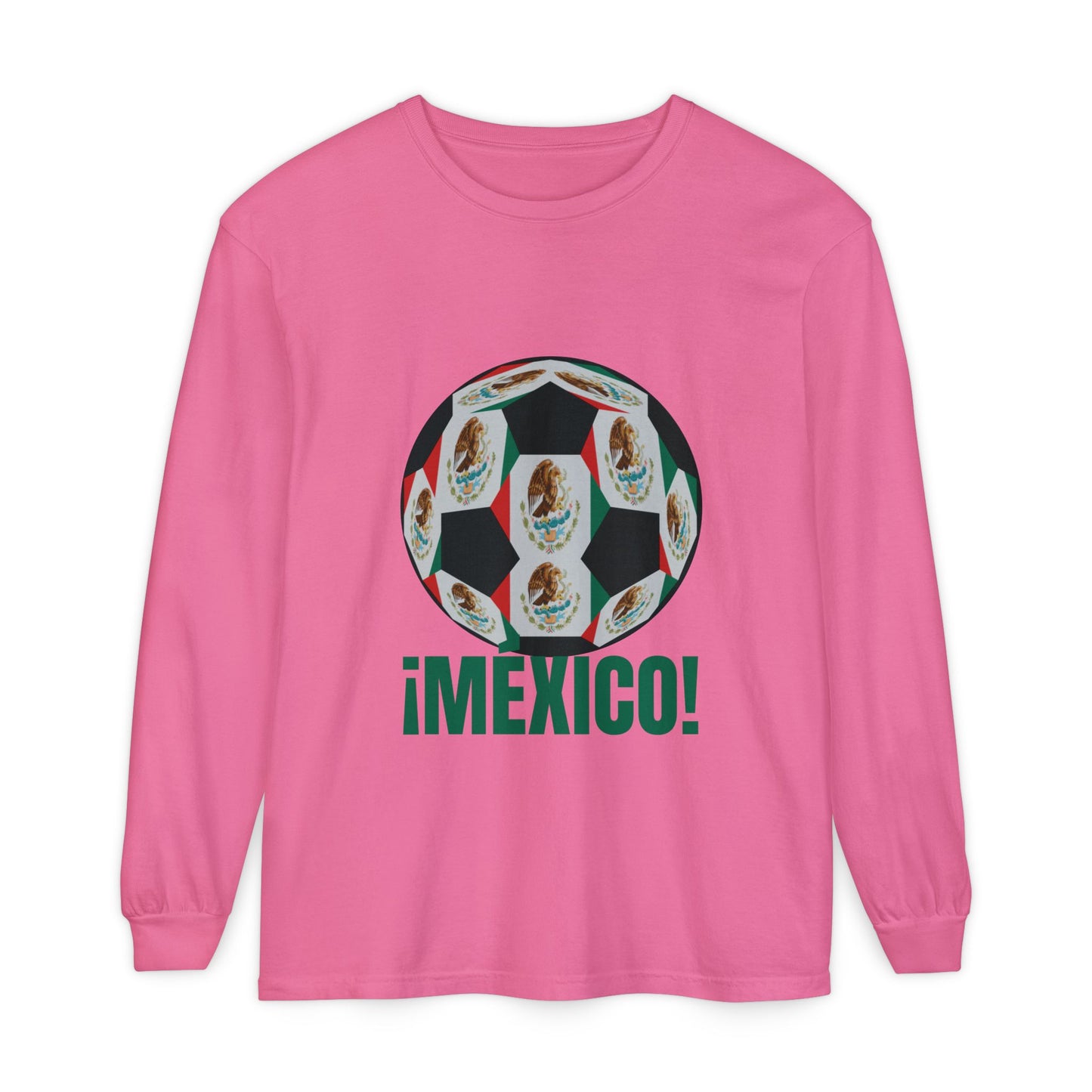 !Mexico! Fan Specialty Soccer Ball Design Long Sleeve