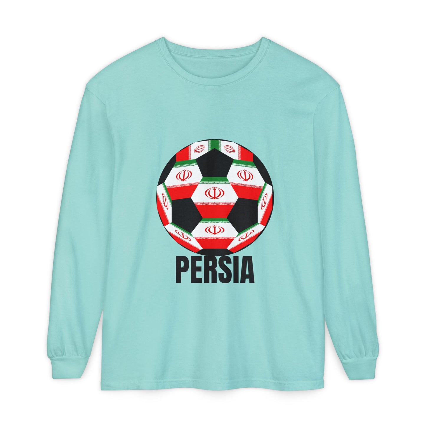 Persia Fan Specialty Soccer Ball Design  Long Sleeve Tee