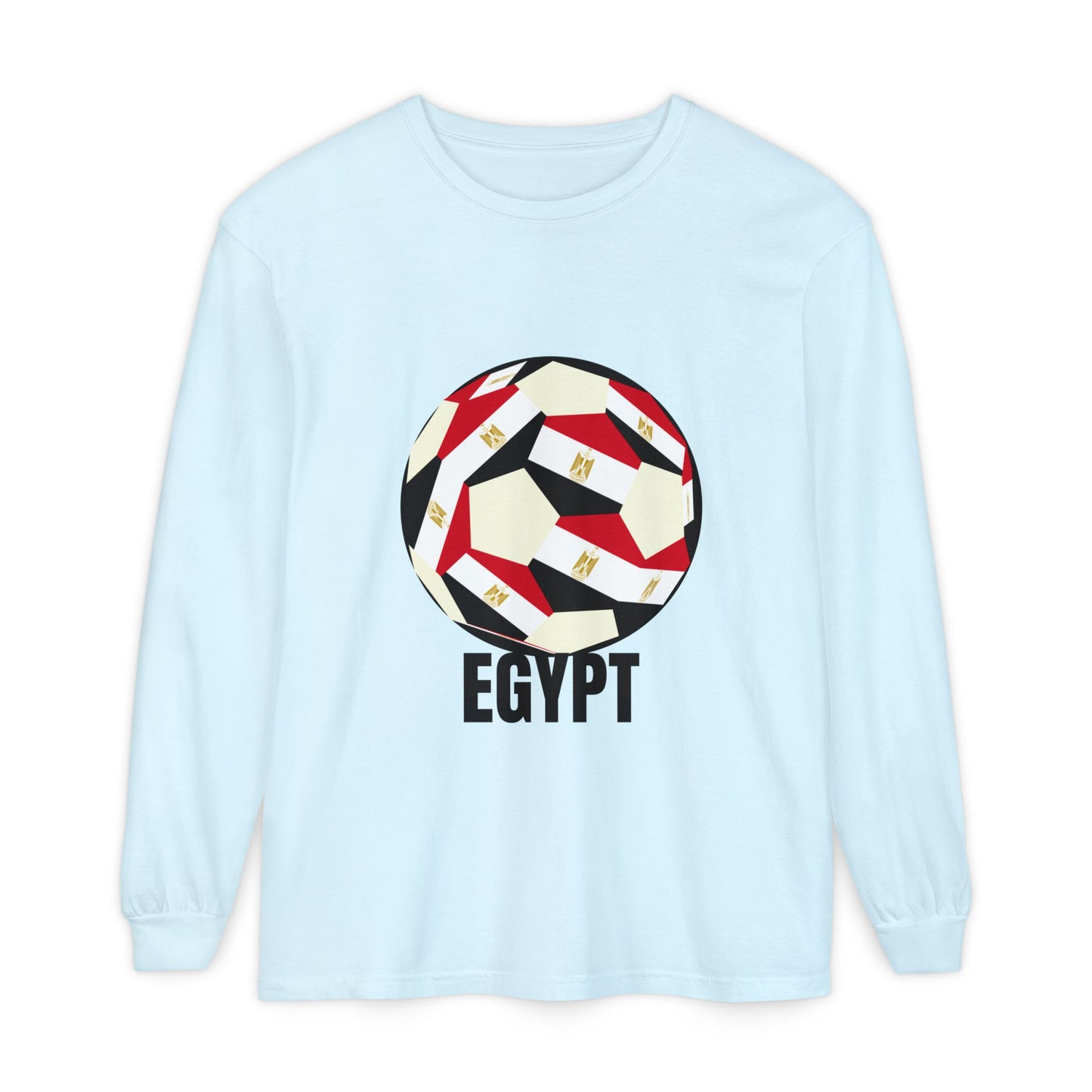 Egypt Fan Specialty Soccer Ball Design Long Sleeve T-Shirt
