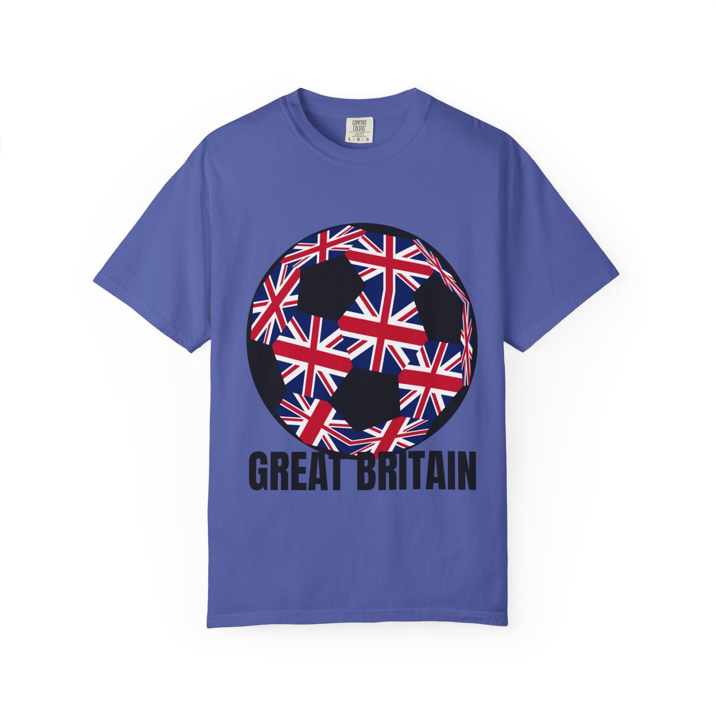 Great Britain Fan Specialty Soccer Ball Design T Shirt