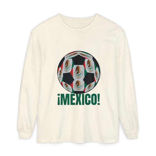 !Mexico! Fan Specialty Soccer Ball Design Long Sleeve