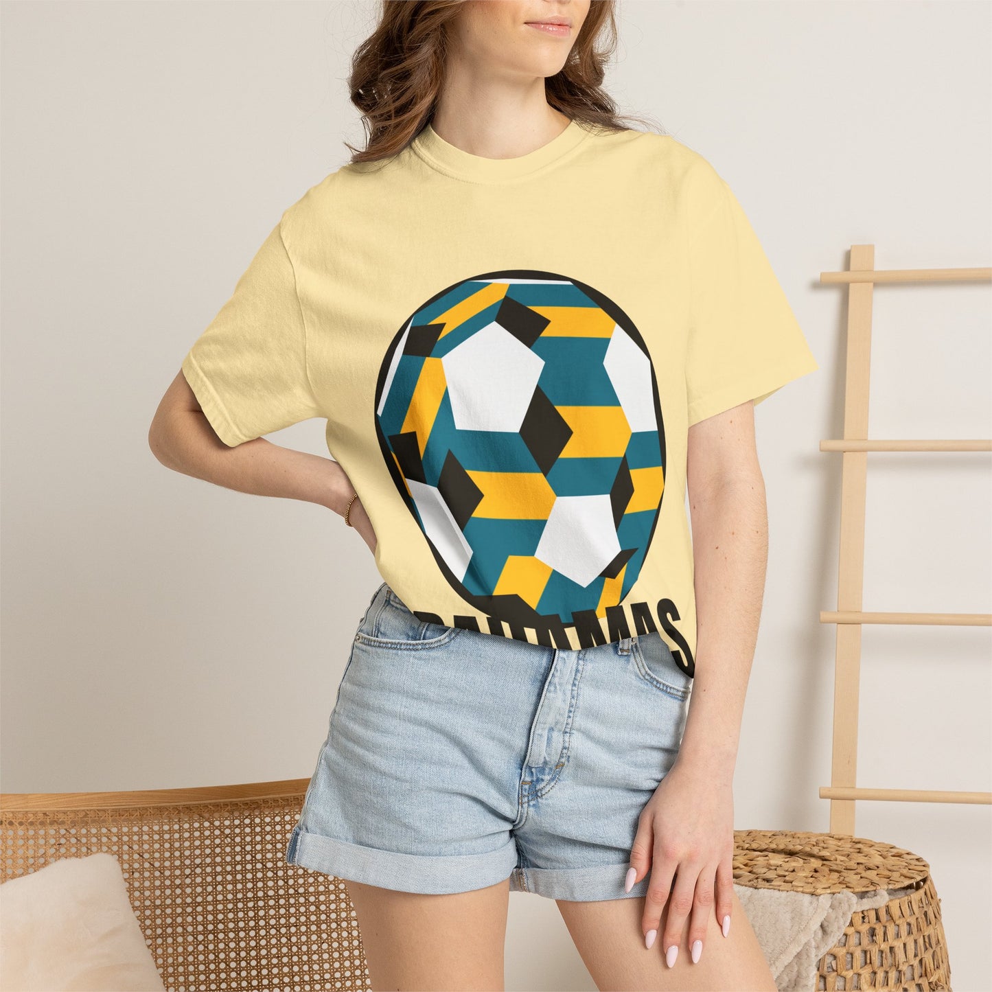 Bahamas Fan Specialty Soccer Ball Design T Shirt