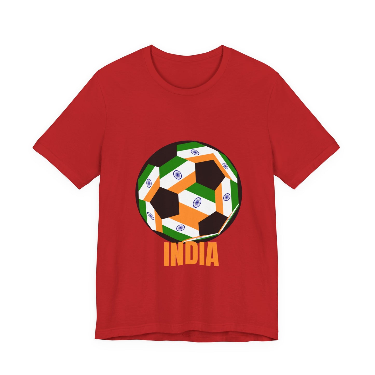 India Fan Specialty Soccer Ball Design T Shirt