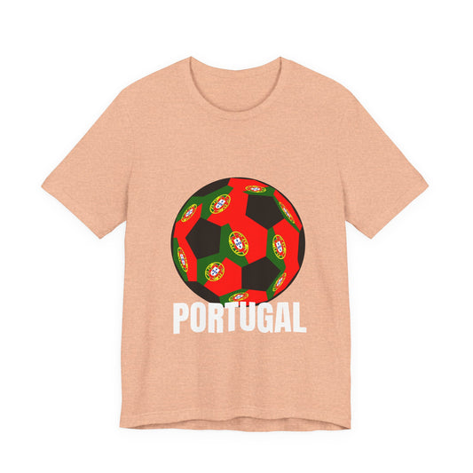 Portugal Fan Specialty Soccer Ball Design T Shirt