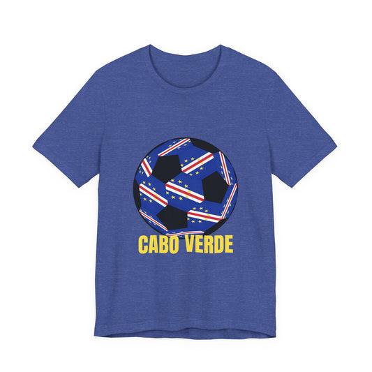 Cabo Verde Fan Specialty Soccer Ball Design T Shirt