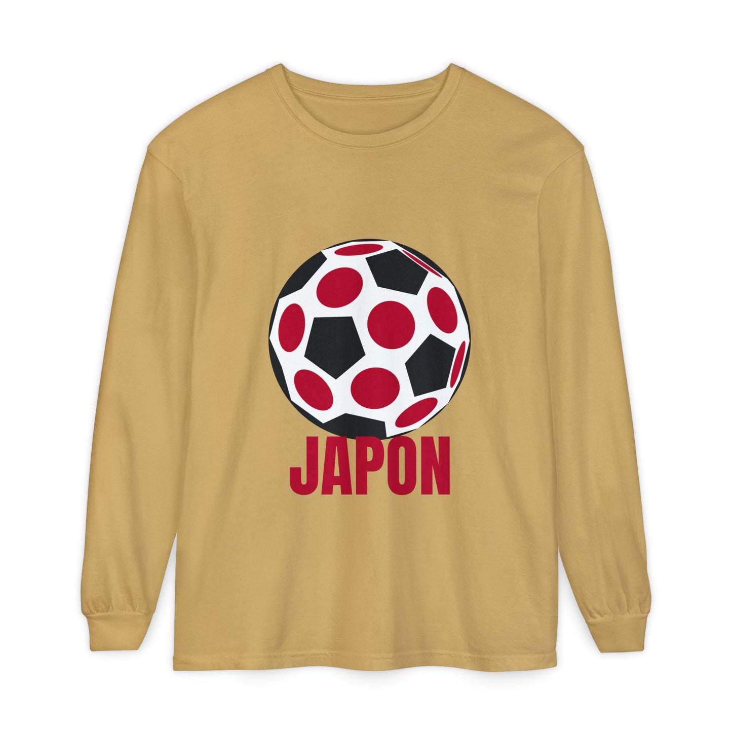 Japon Fan Specialty Soccer Ball Design Long Sleeve Tee