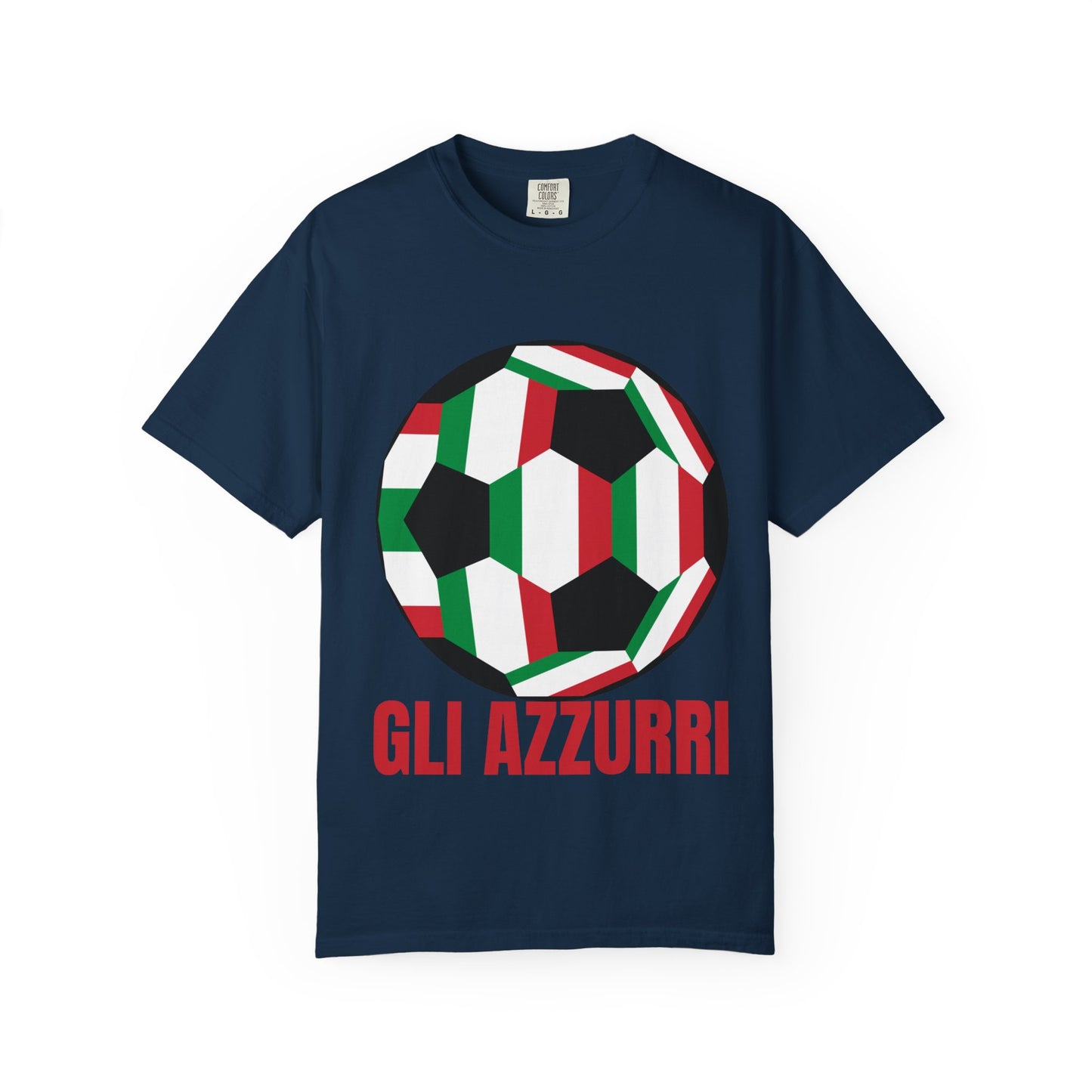 Gli Azzurri Fan Specialty Soccer Ball Design T Shirt