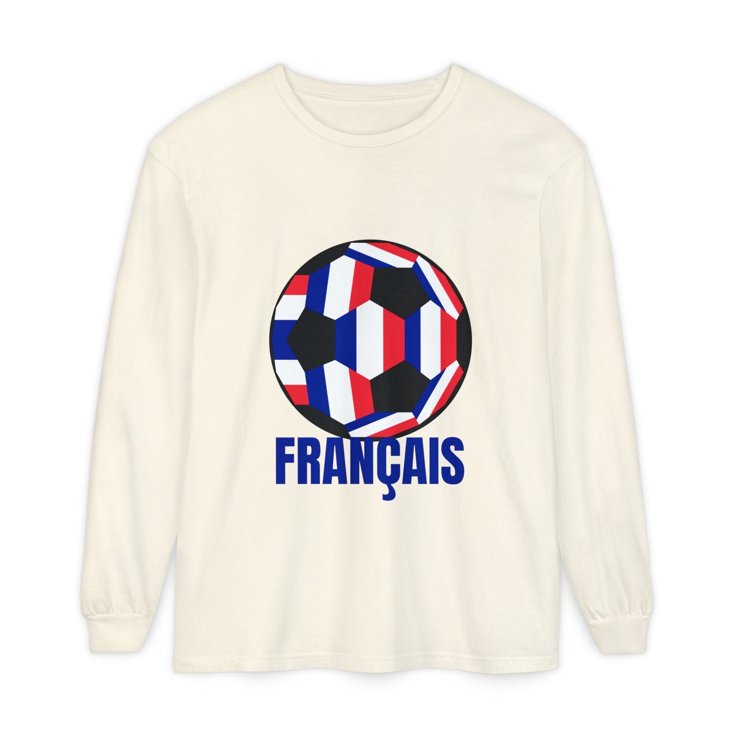 Français Soccer Ball Long Sleeve Tee
