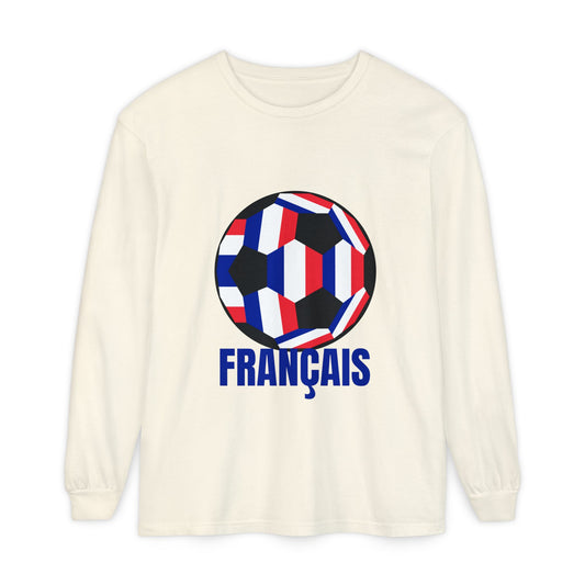 Français Soccer Ball Long Sleeve Tee