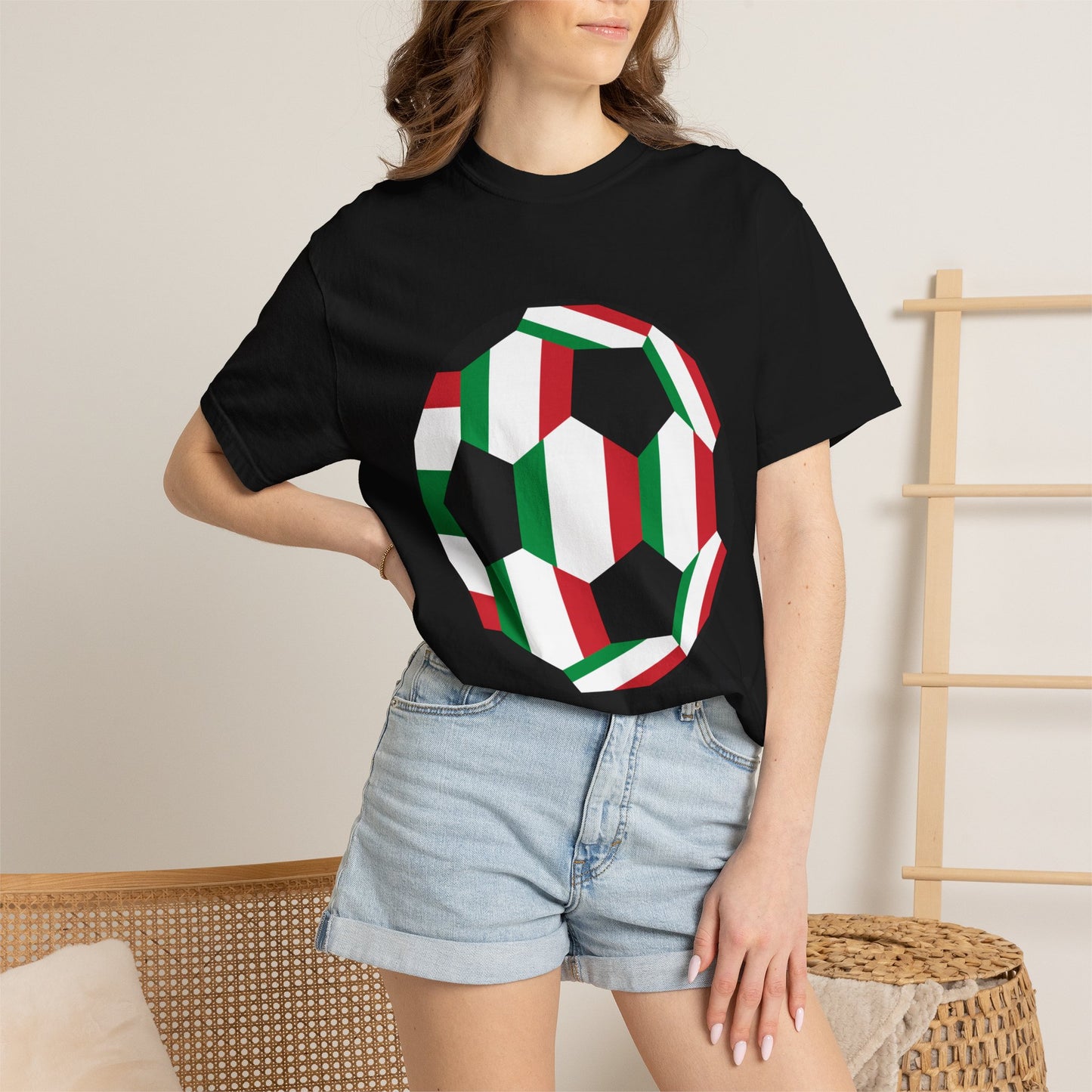 Gli Azzurri Fan Specialty Soccer Ball Design T Shirt