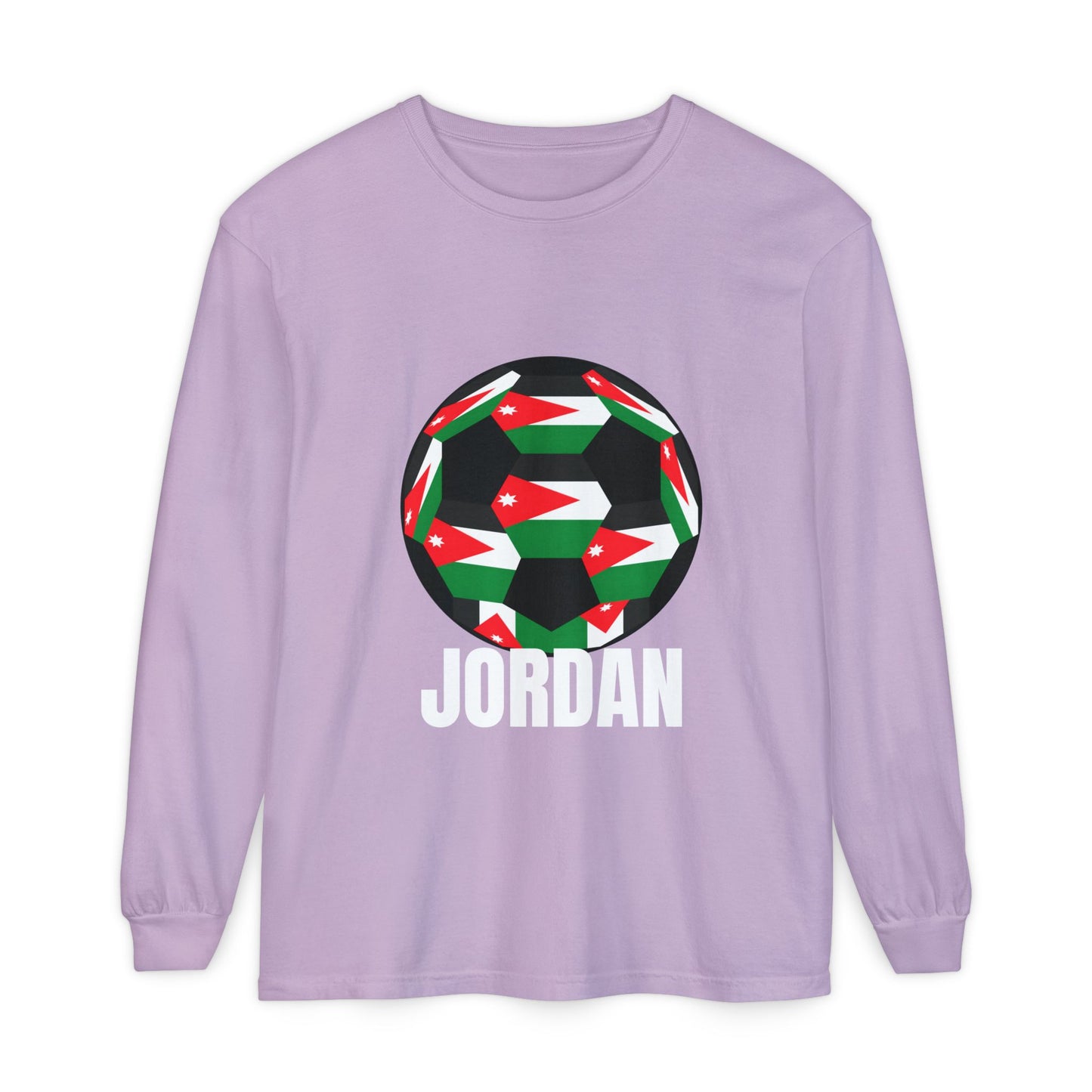 Jordan Fan Specialty Soccer Ball Design Long Sleeve Tee
