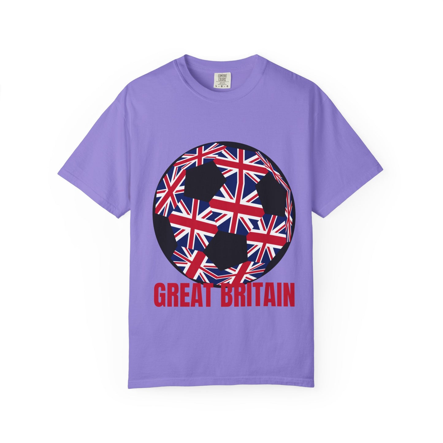Great Britain Fan Specialty Soccer Ball Design T Shirt