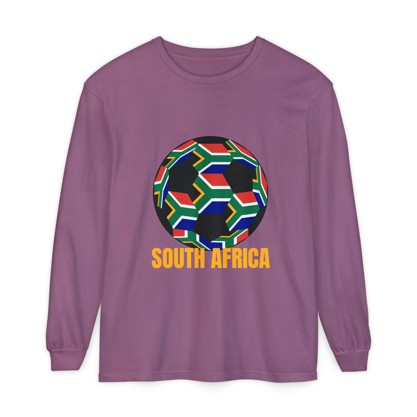 South Africa Fan Specialty Soccer Ball Design Long Sleeve Tee
