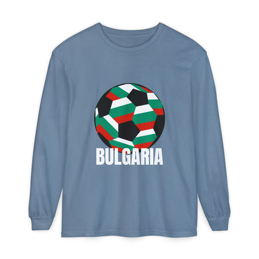 Bulgaria Fan Specialty Soccer Ball Design Long Sleeve Tee