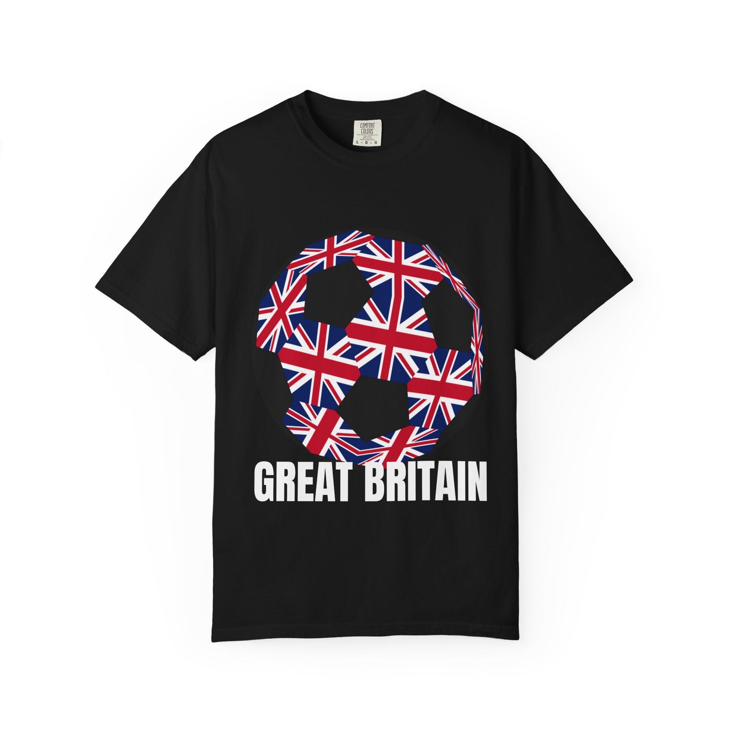 Great Britain Fan Specialty Soccer Ball Design T Shirt