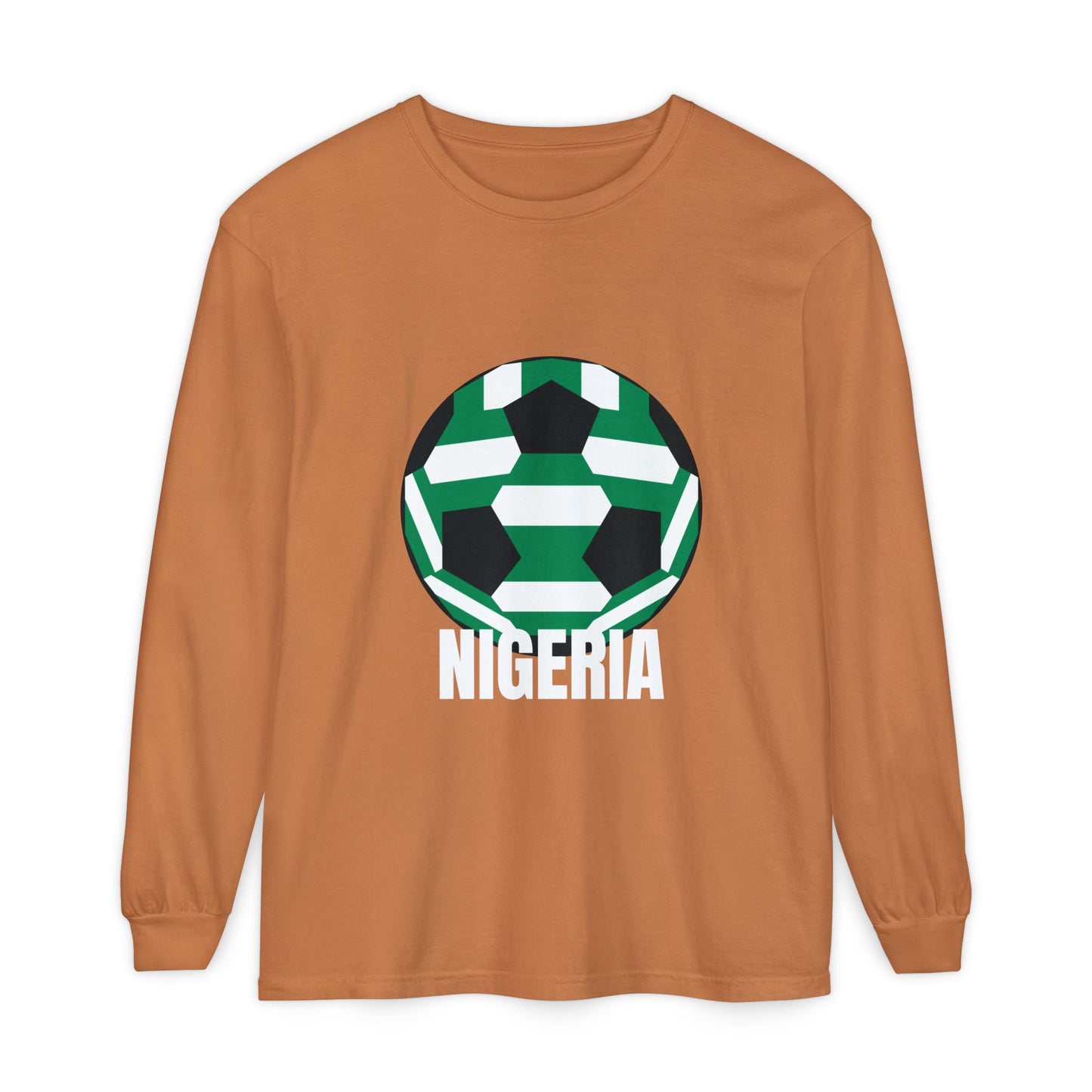 Nigeria Soccer Ball Long Sleeve Tee
