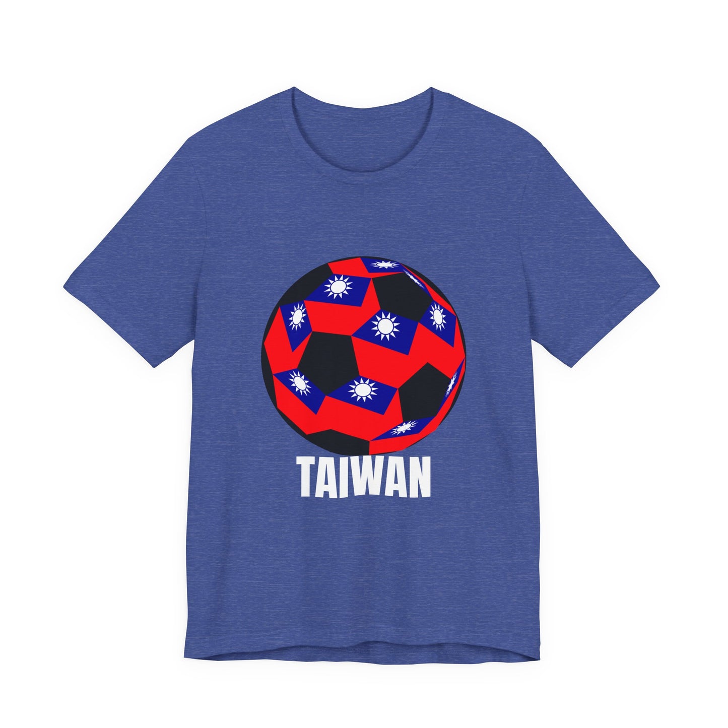 Taiwan Fan Specialty Soccer Ball Design T Shirt White Text
