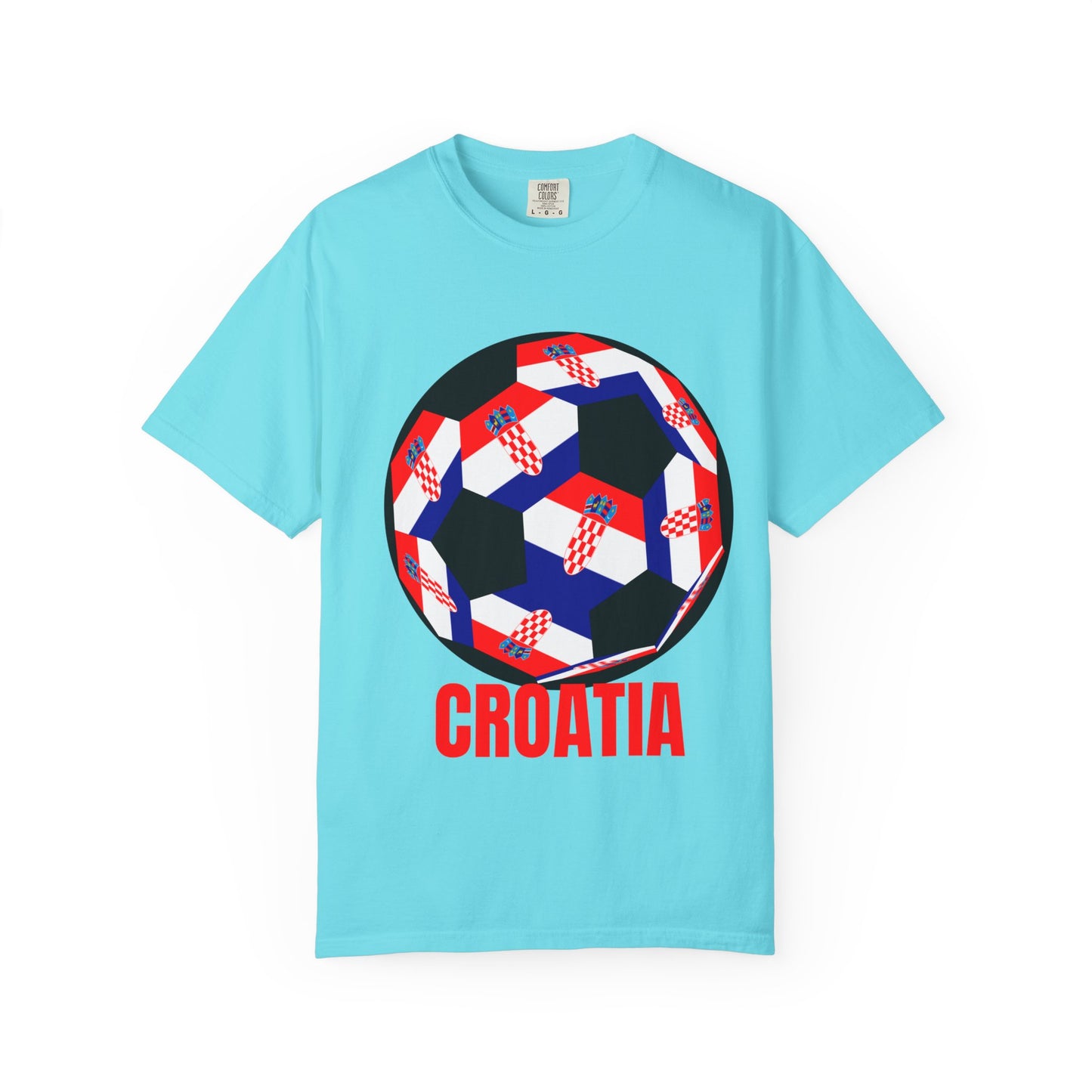 Croatia Fan Specialty Soccer Ball Design T Shirt
