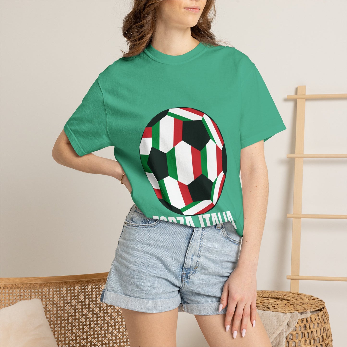 Forza Italia Fan Specialty Soccer Ball Design T Shirt