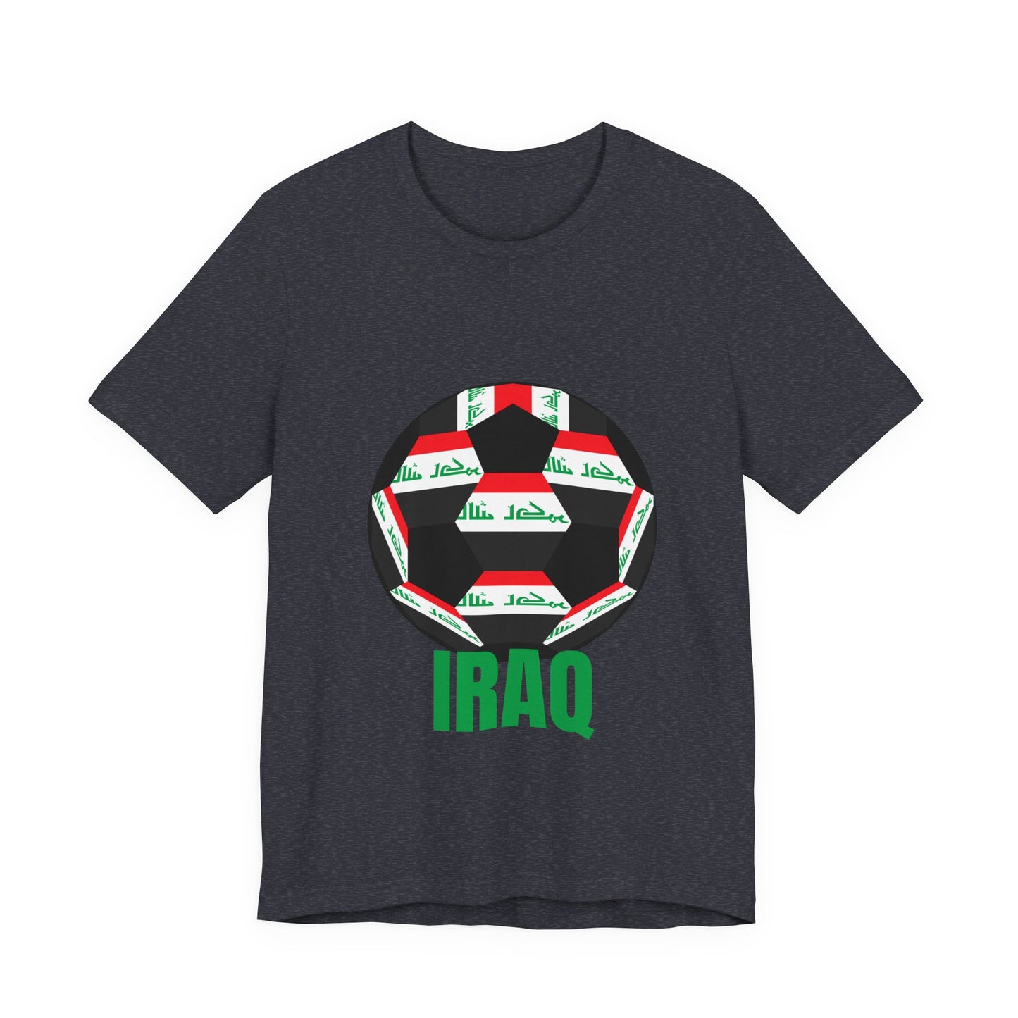 Iraq Fan Specialty Soccer Ball Design T Shirt