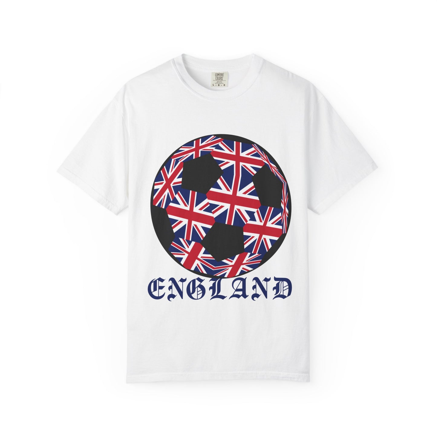 Old English Style Specialty Soccer Ball Design T Shirt