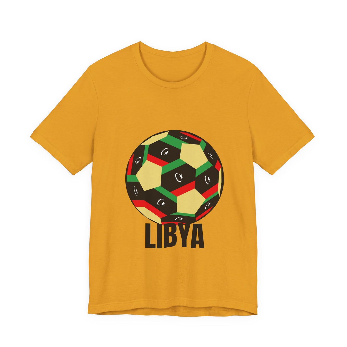 Libya Fan Specialty Soccer Ball Design T Shirt