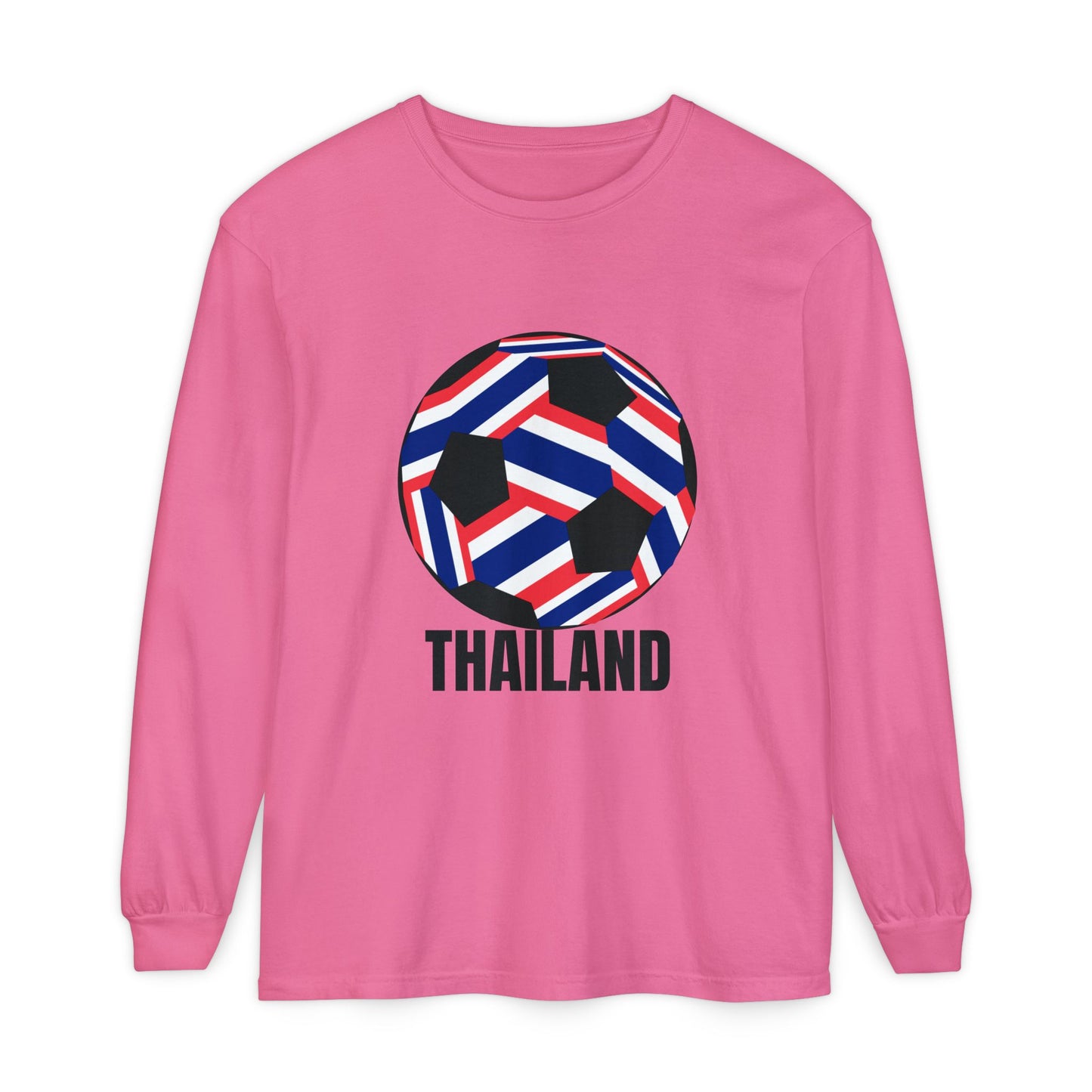 Thailand Fan Specialty Soccer Ball Design  Long Sleeve T-Shirt