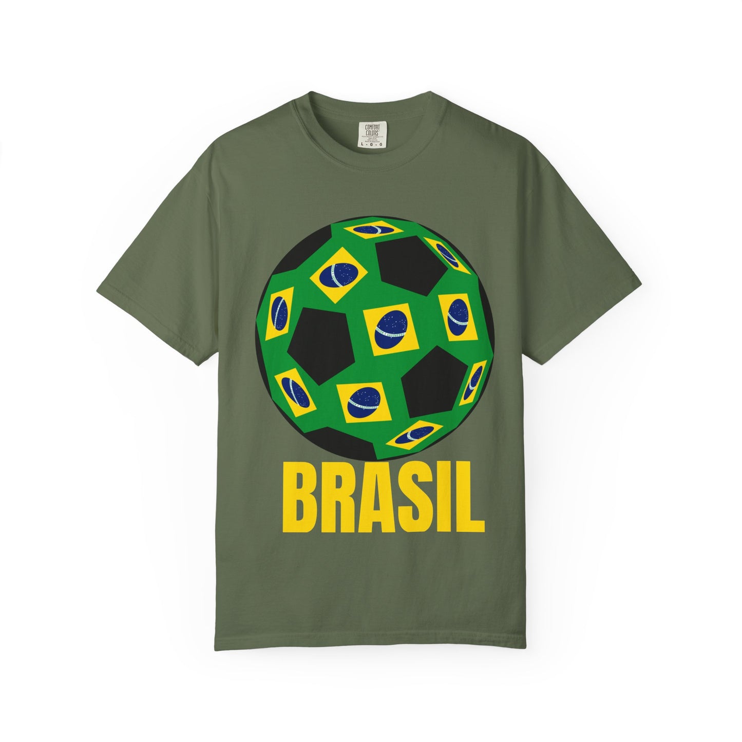 Brasil Fan Specialty Soccer Ball Design T Shirt
