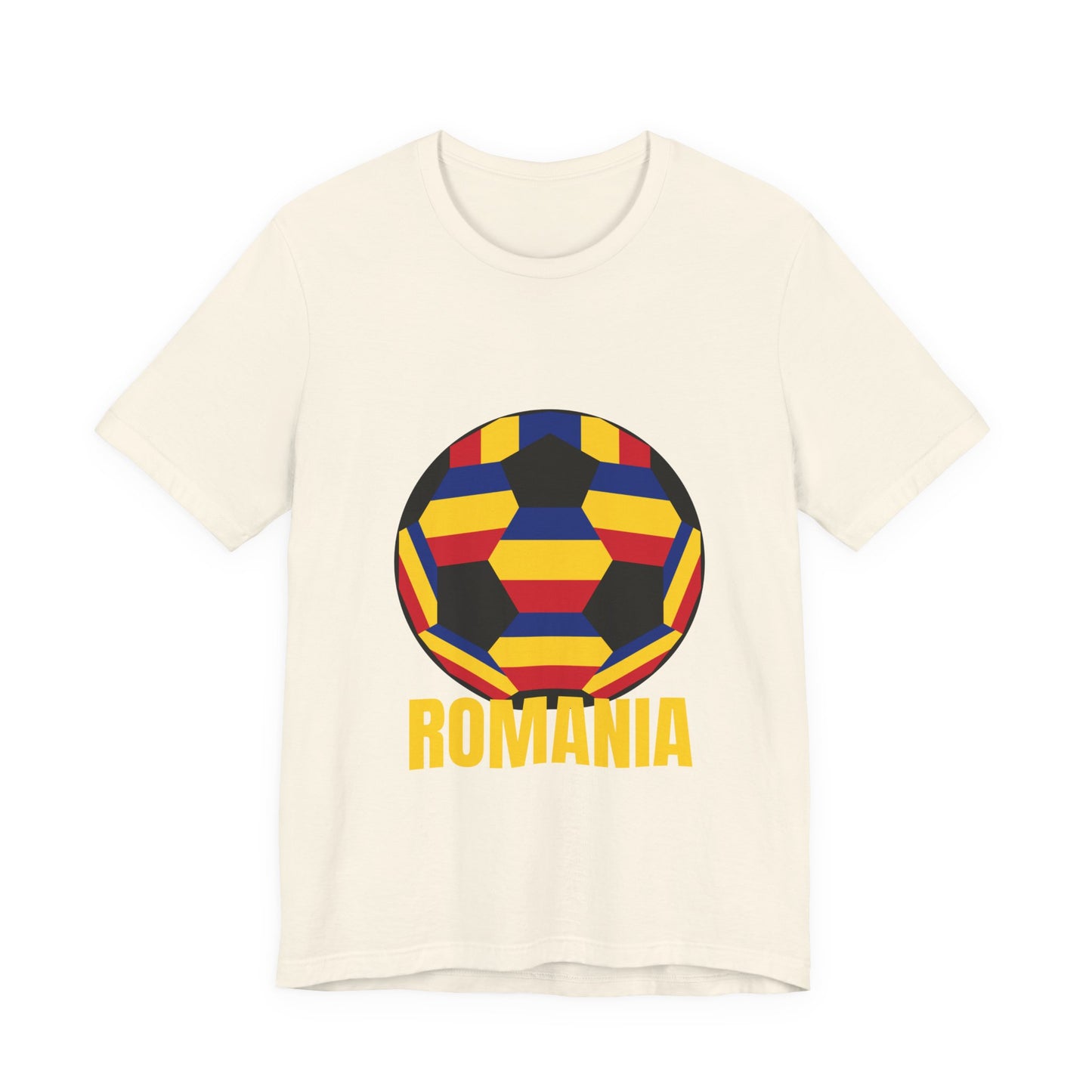 Romania Fan Specialty Soccer Ball Design T Shirt