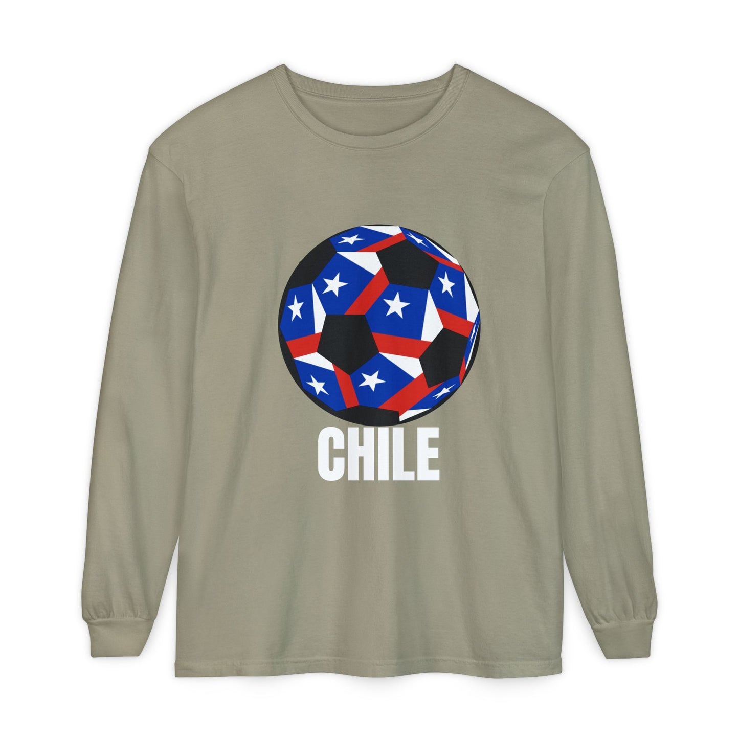 Chile Fan Specialty Soccer Ball Long Sleeve Shirt