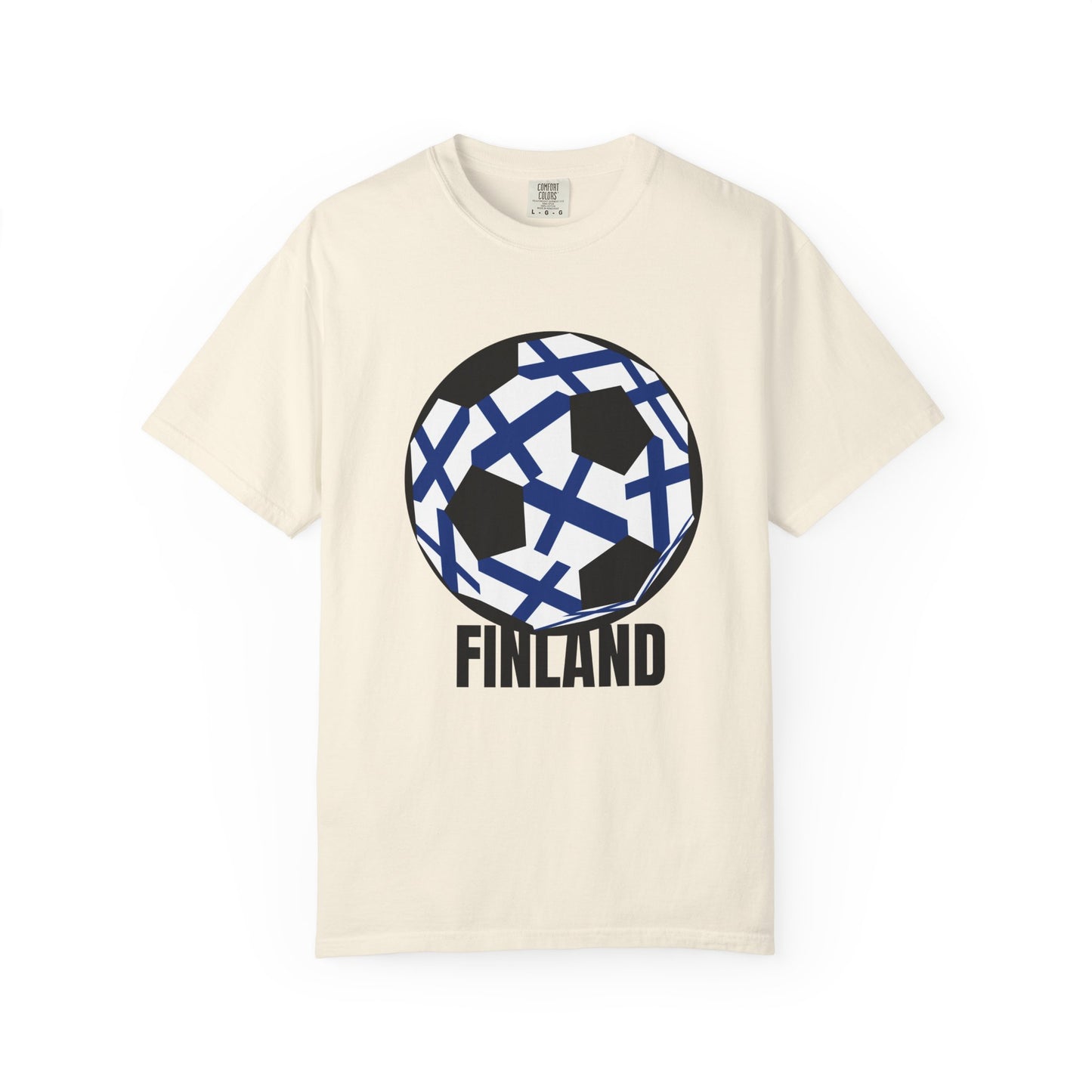 Finland Fan Specialty Soccer Ball Design T Shirt