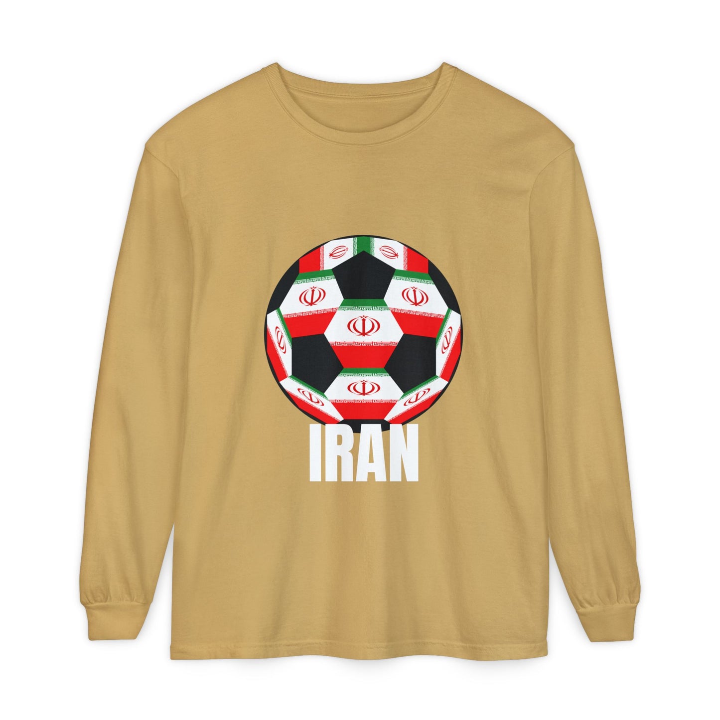Iran Fan Specialty Soccer Ball Design  Long Sleeve Shirt