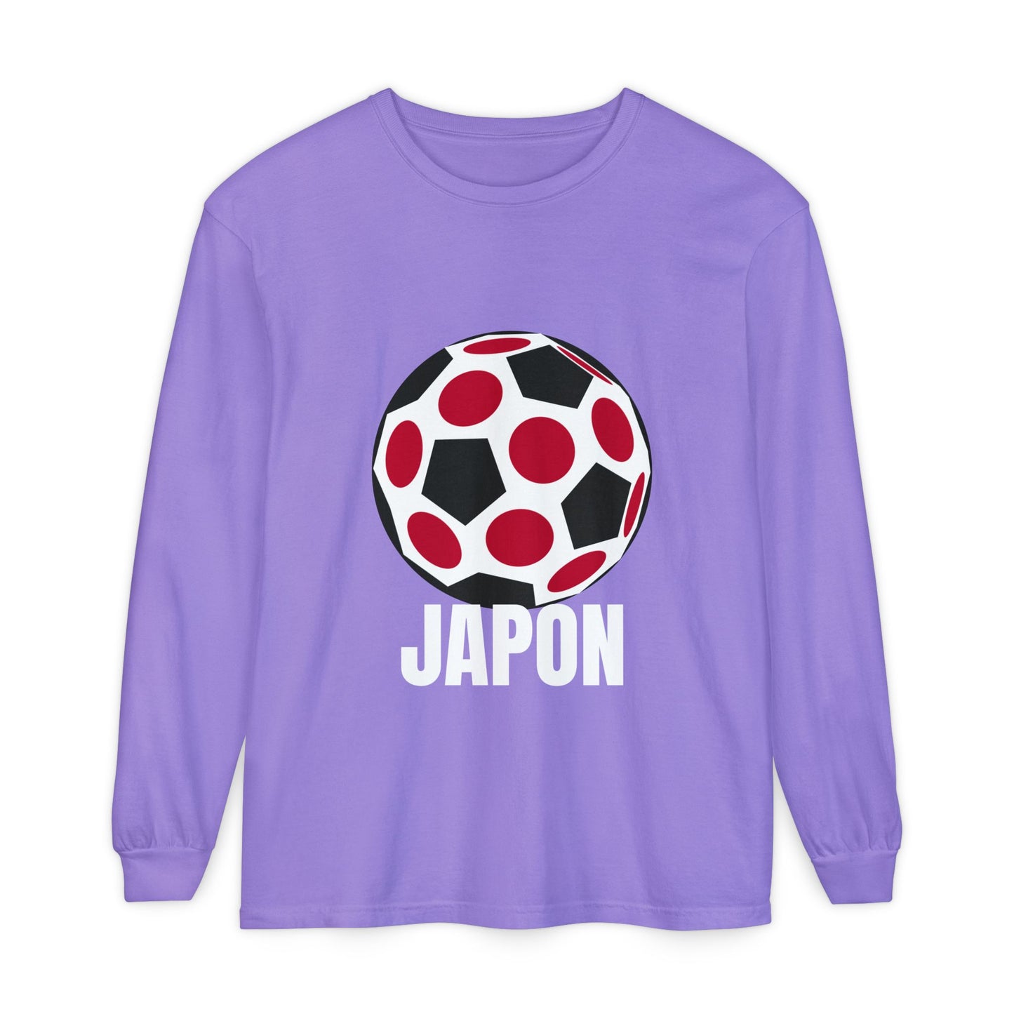 Japon Fan Specialty Soccer Ball Design Long Sleeve Tee
