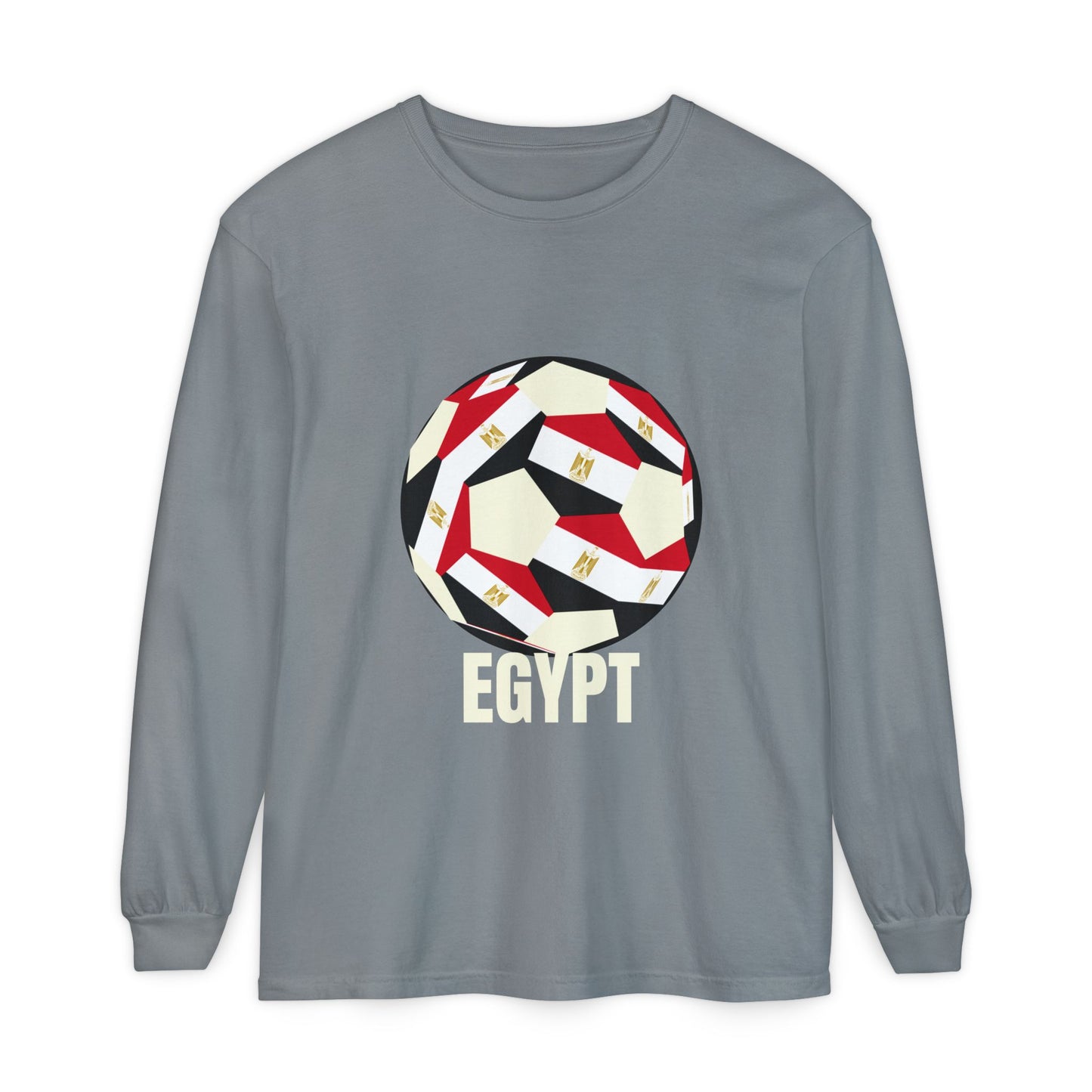 Egypt Fan Specialty Soccer Ball Design Long Sleeve Tee