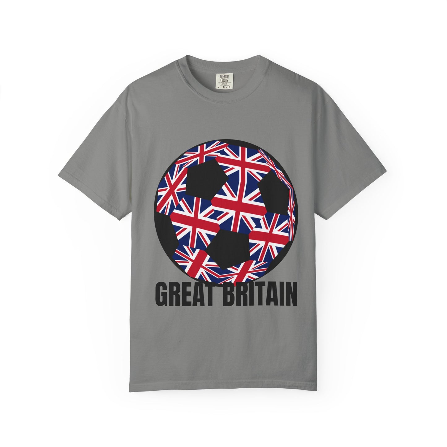 Great Britain Fan Specialty Soccer Ball Design T Shirt