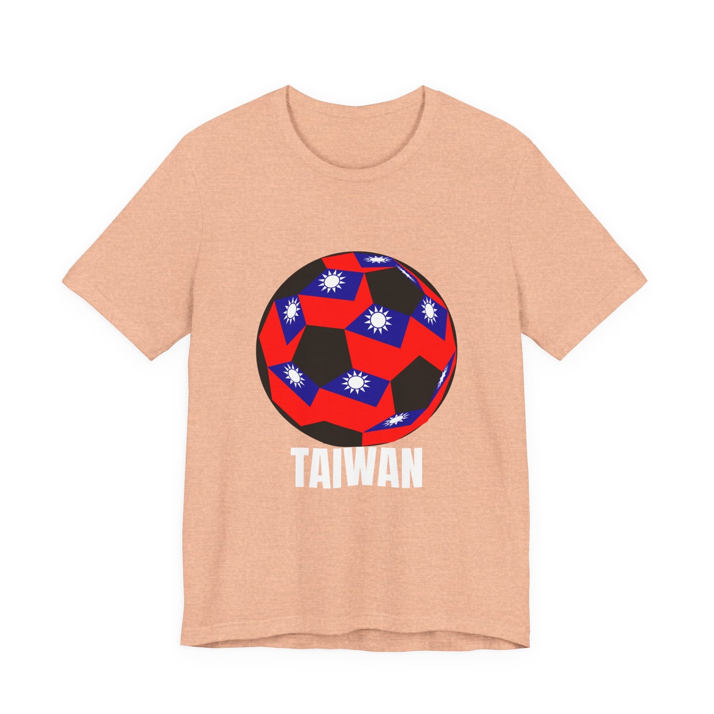 Taiwan Fan Specialty Soccer Ball Design T Shirt White Text