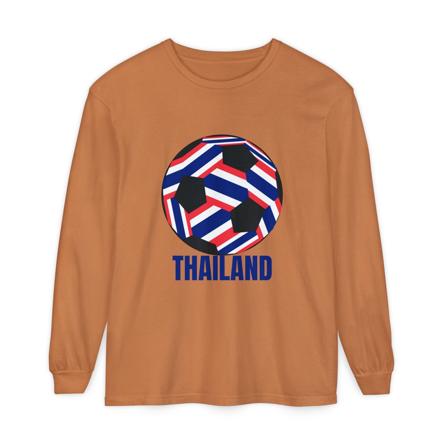 Thailand Fan Specialty Soccer Ball Design Long Sleeve Tee