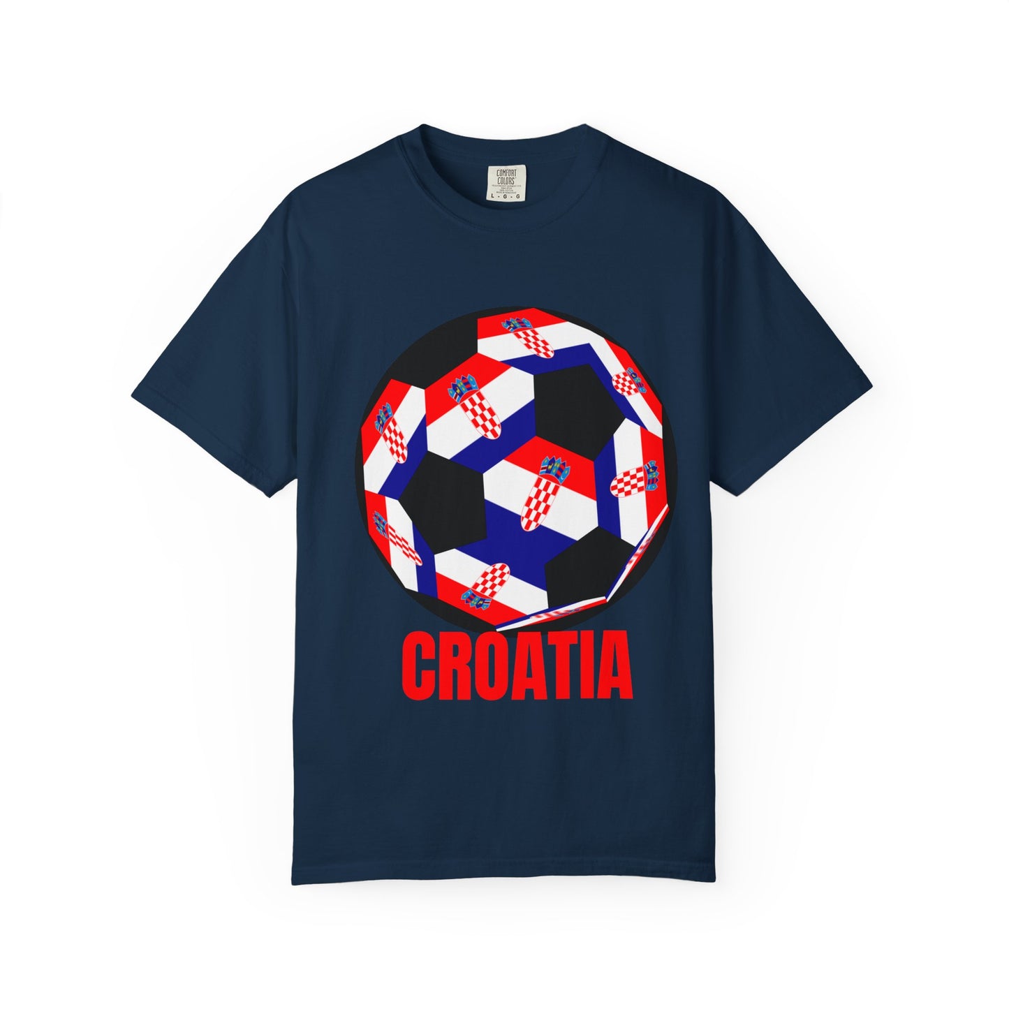 Croatia Fan Specialty Soccer Ball Design T Shirt