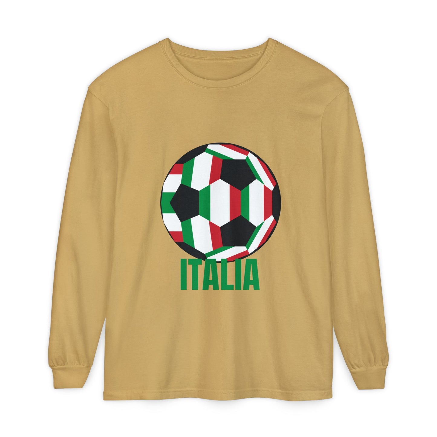 Italia Fan Specialty Soccer Ball Design  Long Sleeve Shirt
