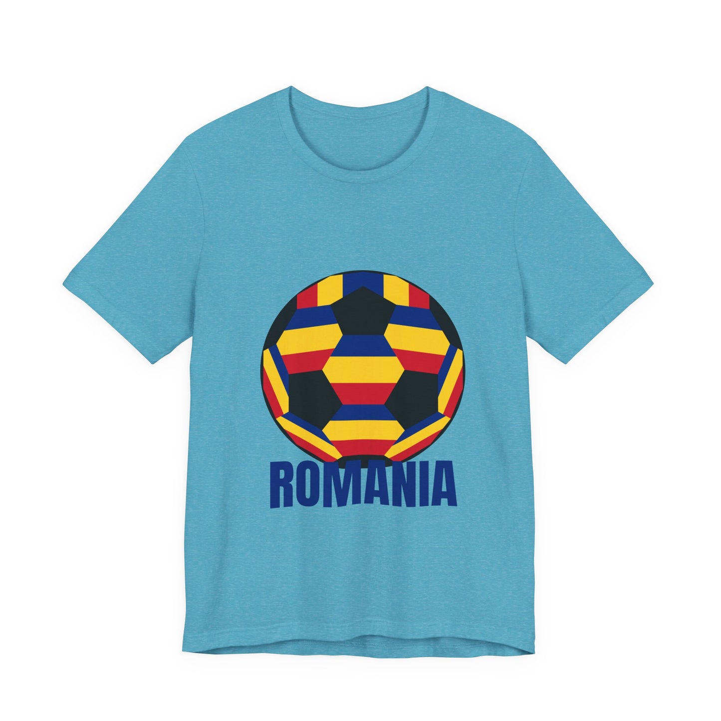 Romania Fan Specialty Soccer Ball Design T Shirt