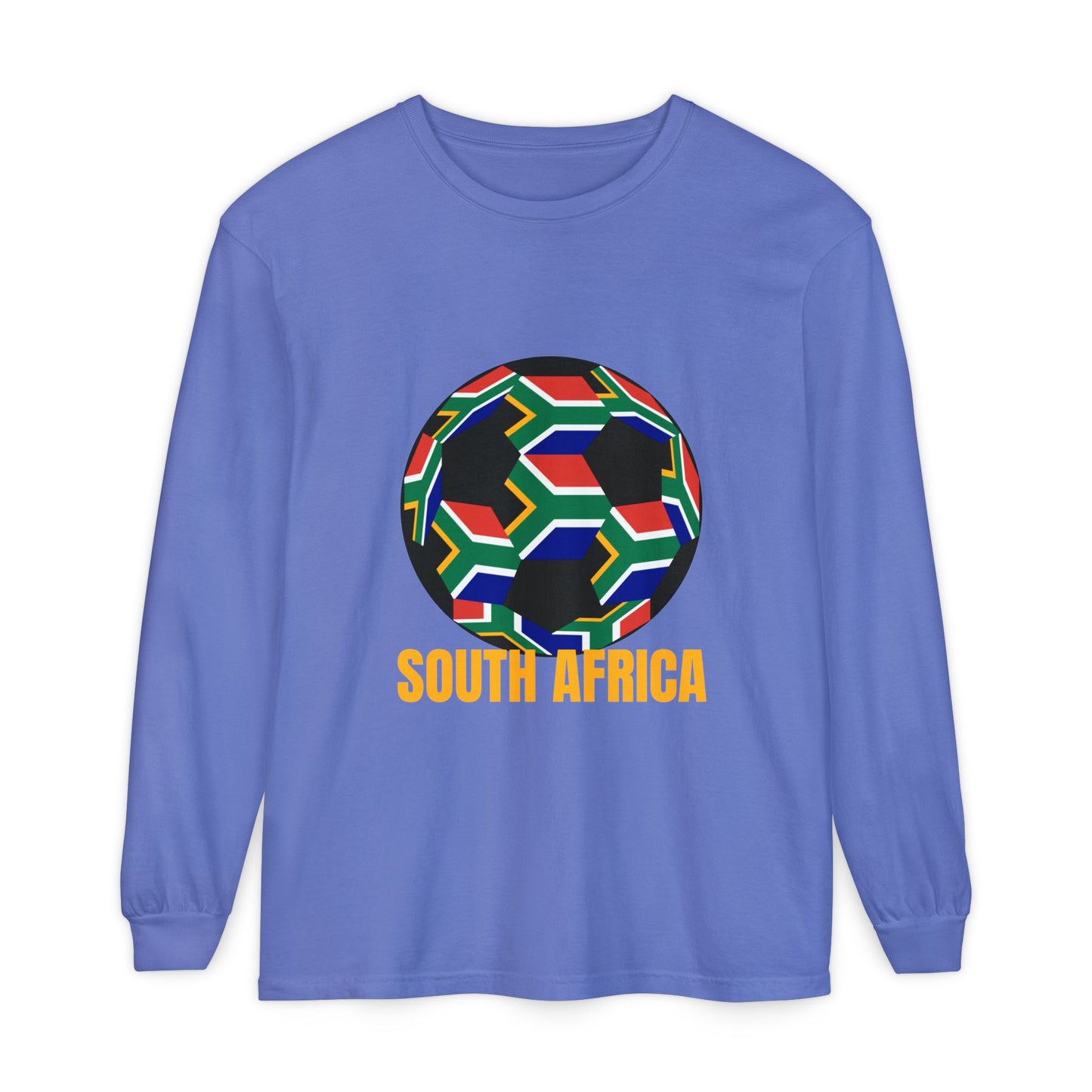 South Africa Fan Specialty Soccer Ball Design Long Sleeve Tee
