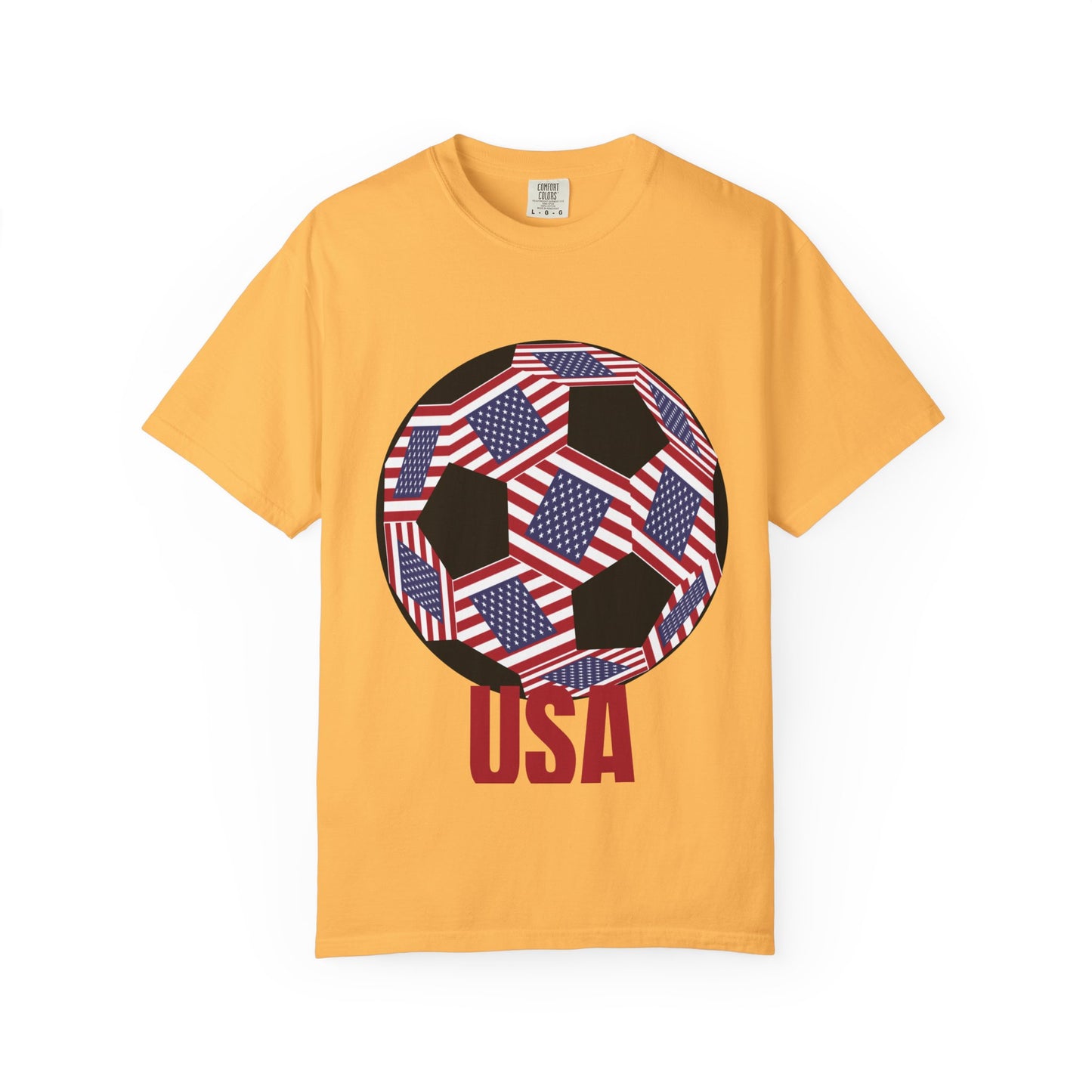 Patriotic USA Fan Specialty Soccer Ball Design T Shirt
