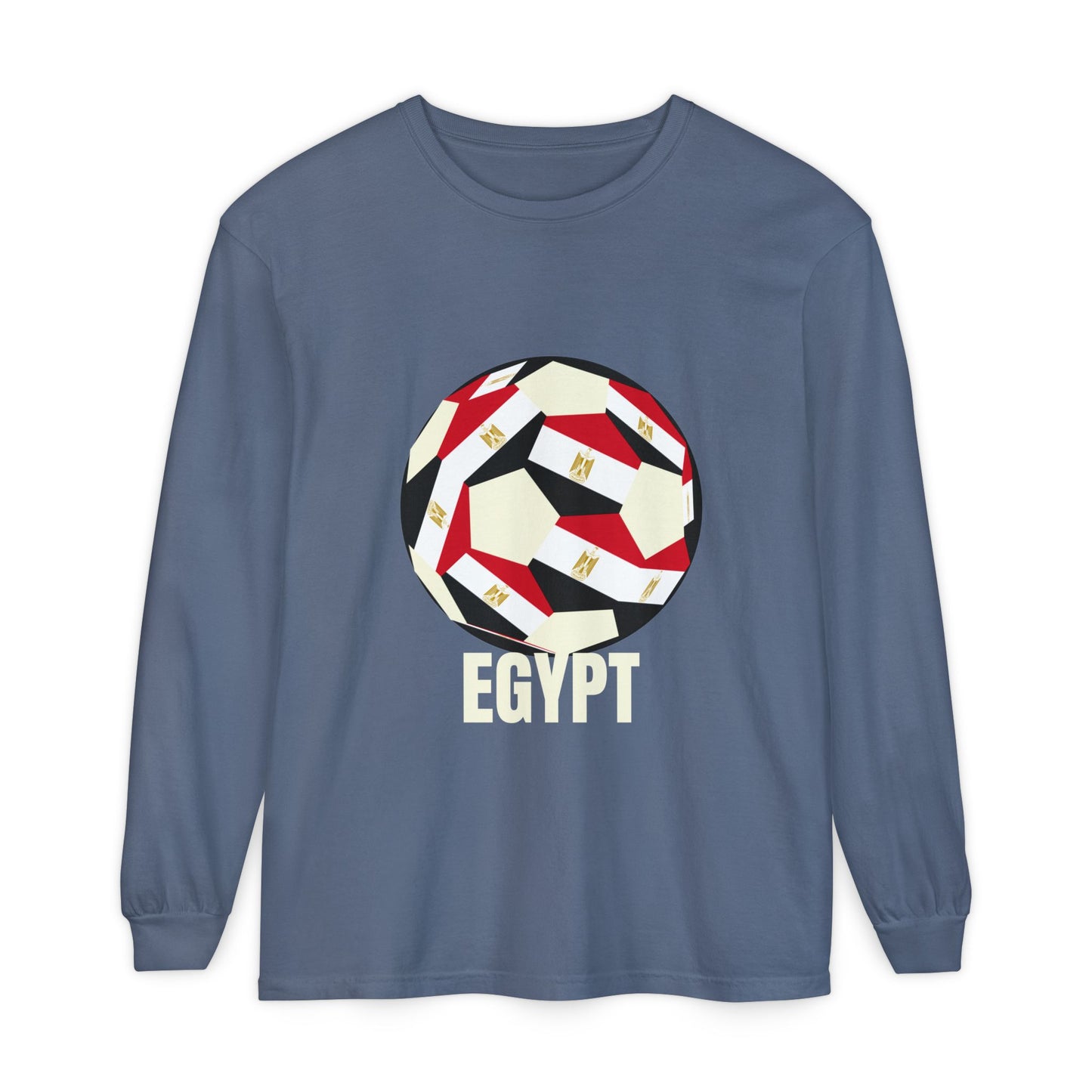 Egypt Fan Specialty Soccer Ball Design Long Sleeve Tee
