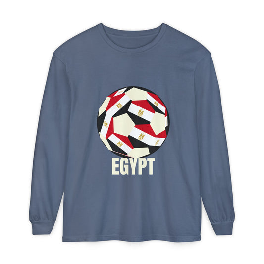 Egypt Fan Specialty Soccer Ball Design Long Sleeve Tee