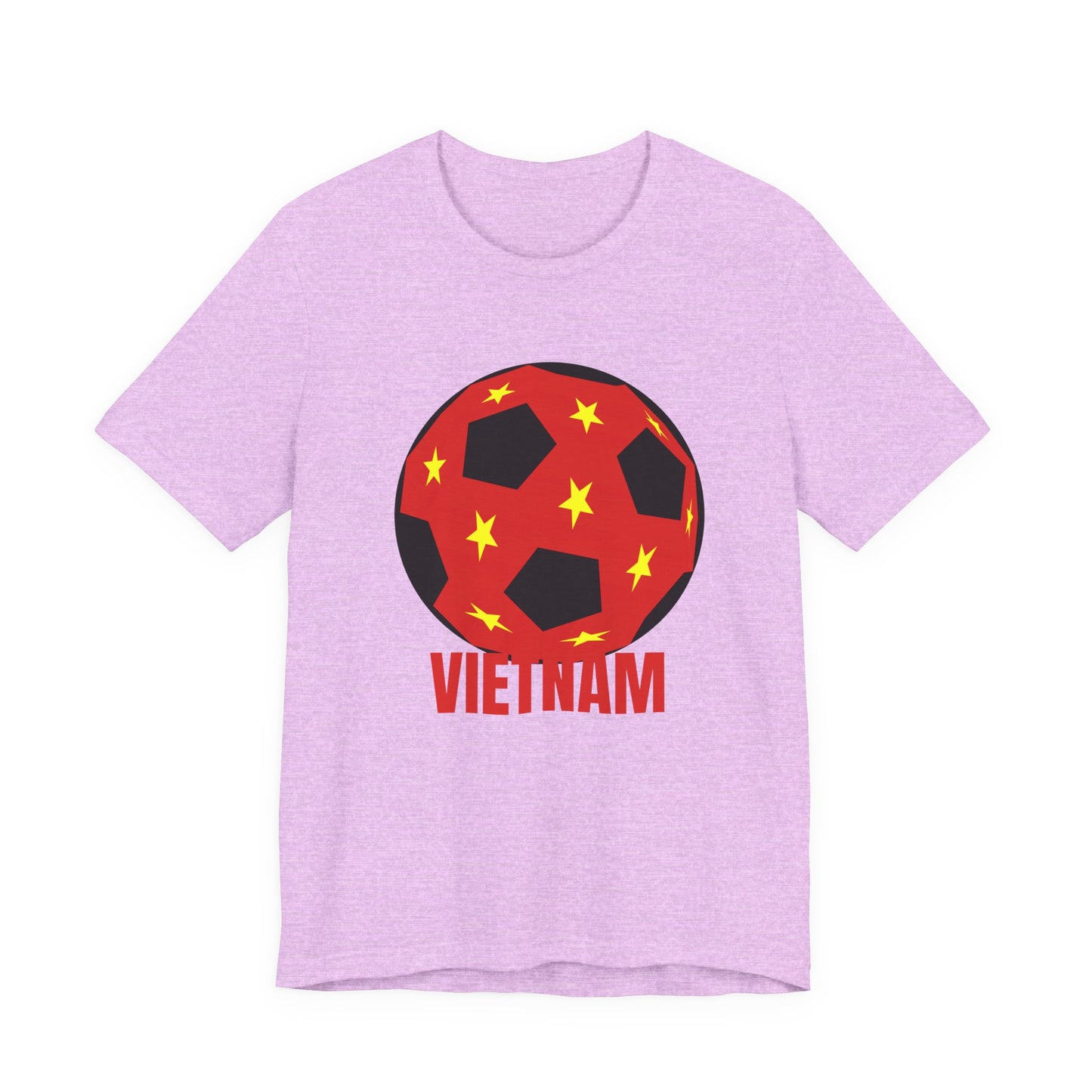 Vietnam Fan Specialty Soccer Ball Design T Shirt Red Text