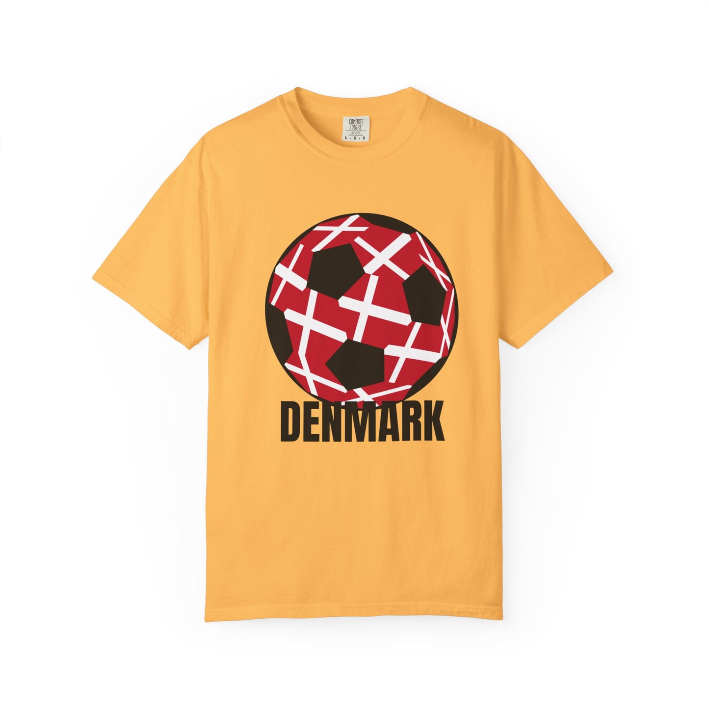 Denmark Fan Specialty Soccer Ball Design T Shirt