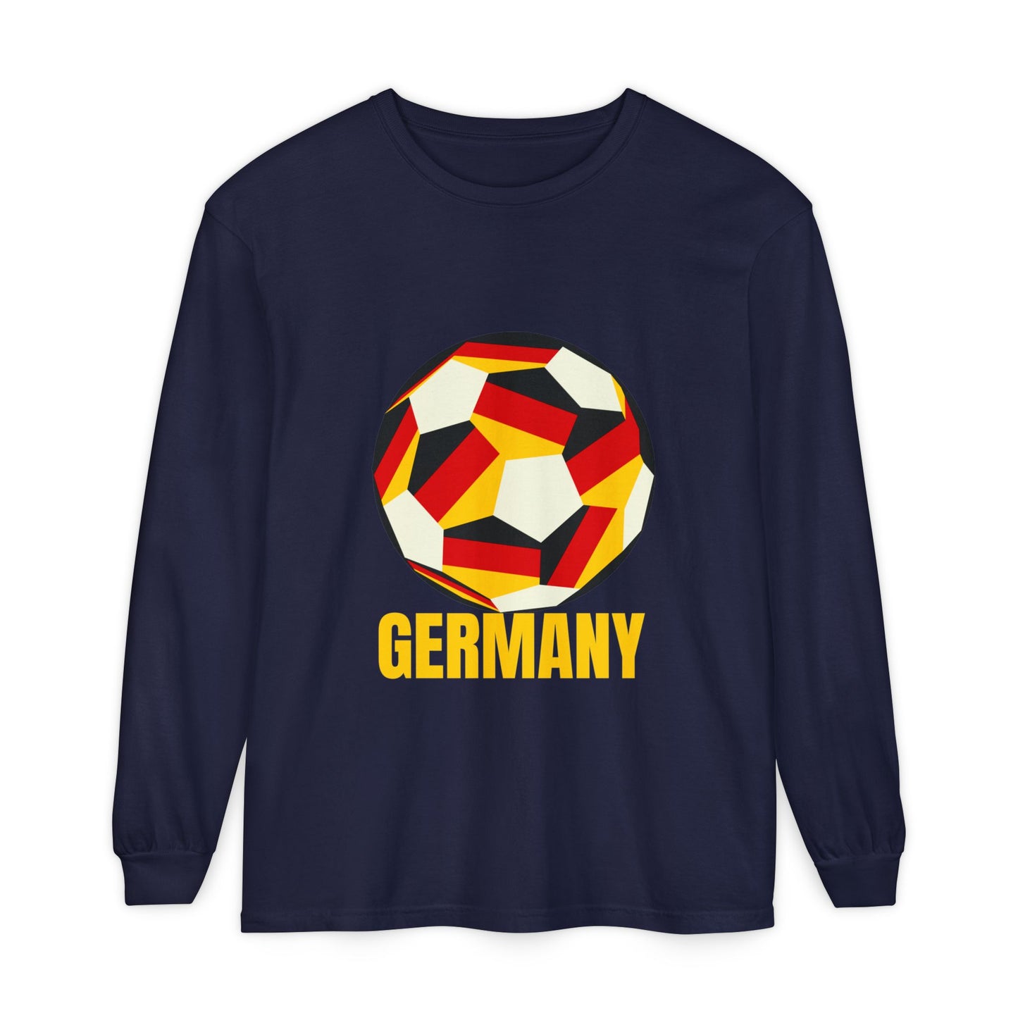 Germany Fan Specialty Soccer Ball Design Long Sleeve Shirt