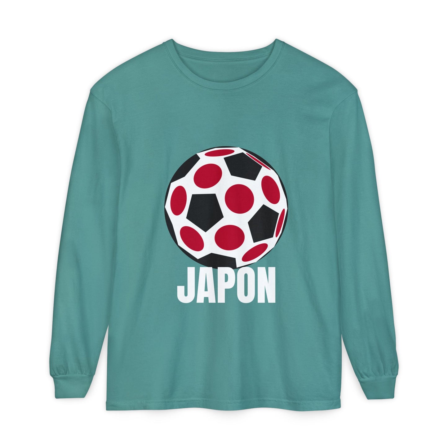 Japon Fan Specialty Soccer Ball Design Long Sleeve Tee
